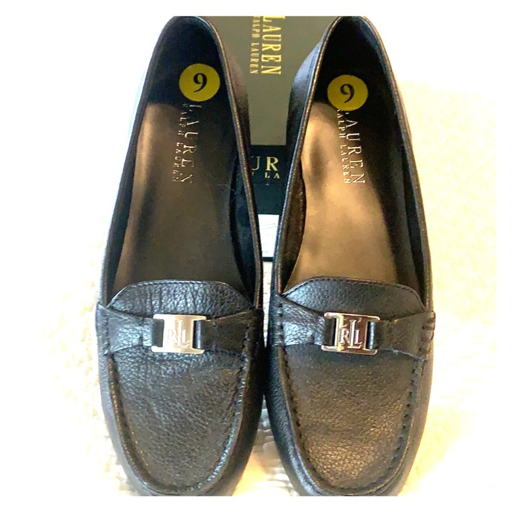 Lauren Ralph Lauren black driving loafers size 9